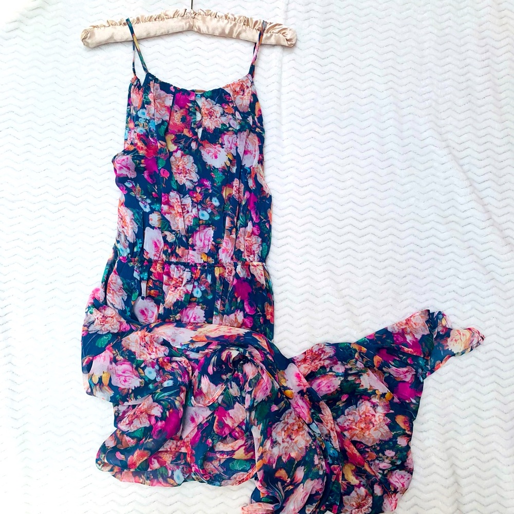 Flowy floral full length dress